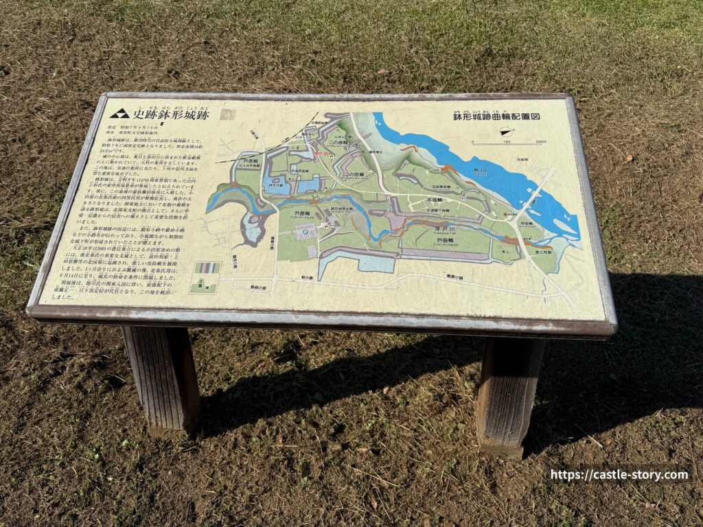 鉢形城跡曲輪配置図