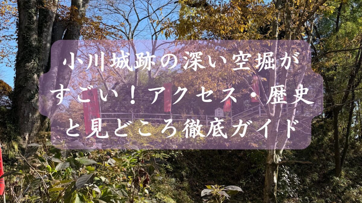 小川城跡の深い空堀がすごい！アクセス・歴史と見どころ徹底ガイド
