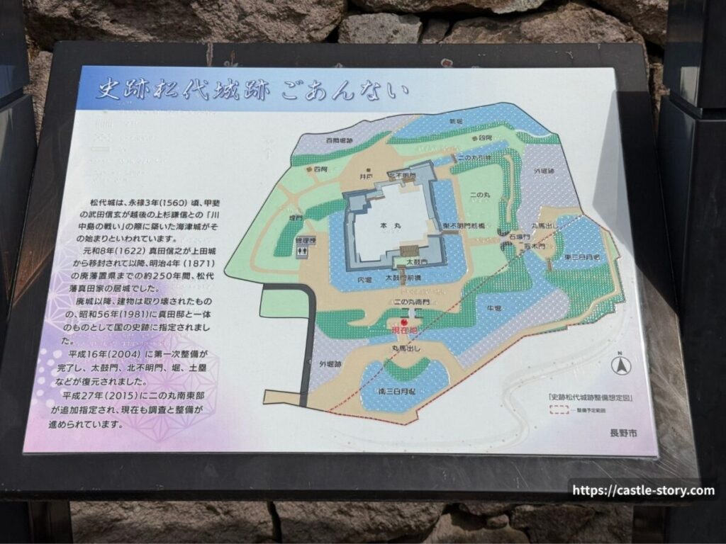 松代城のマップ