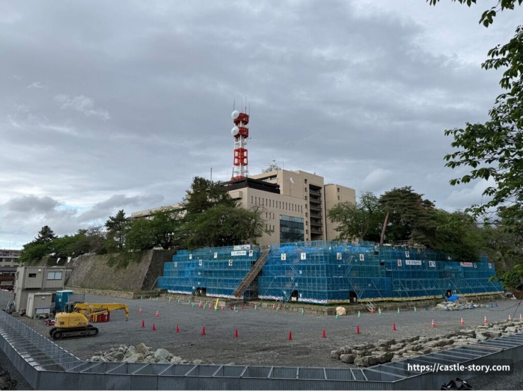 福井城の復元工事