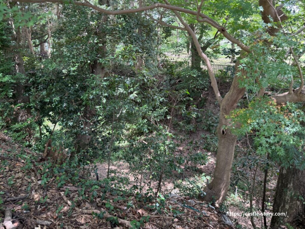掛川古城の大堀切