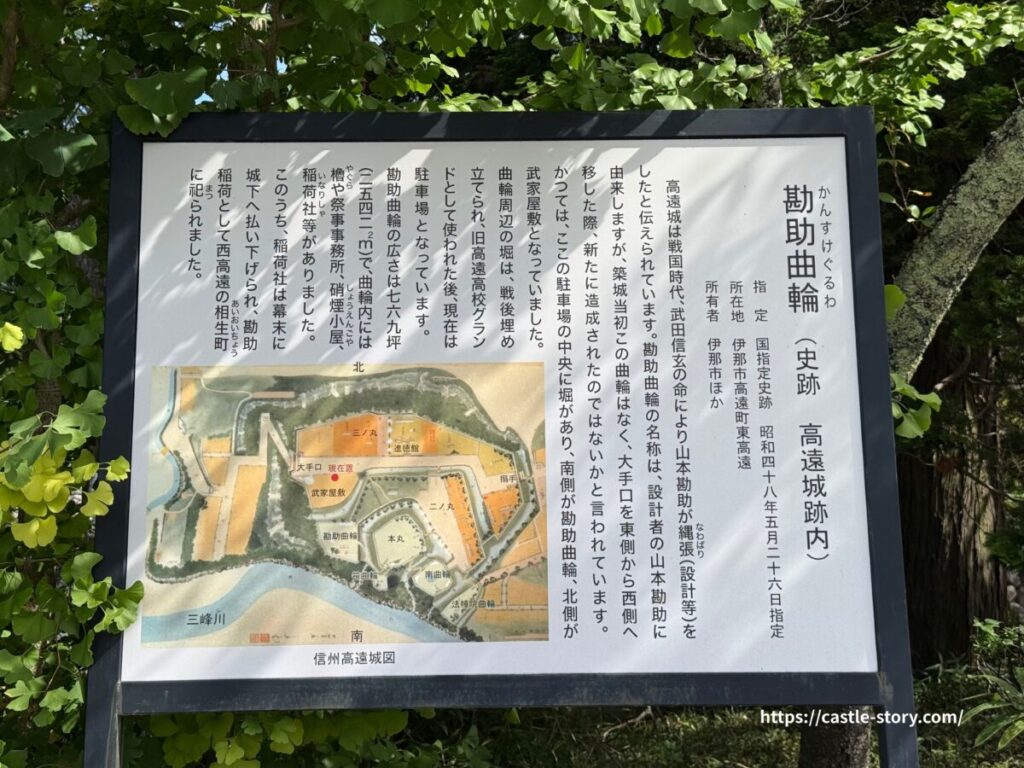 勘助曲輪の案内板